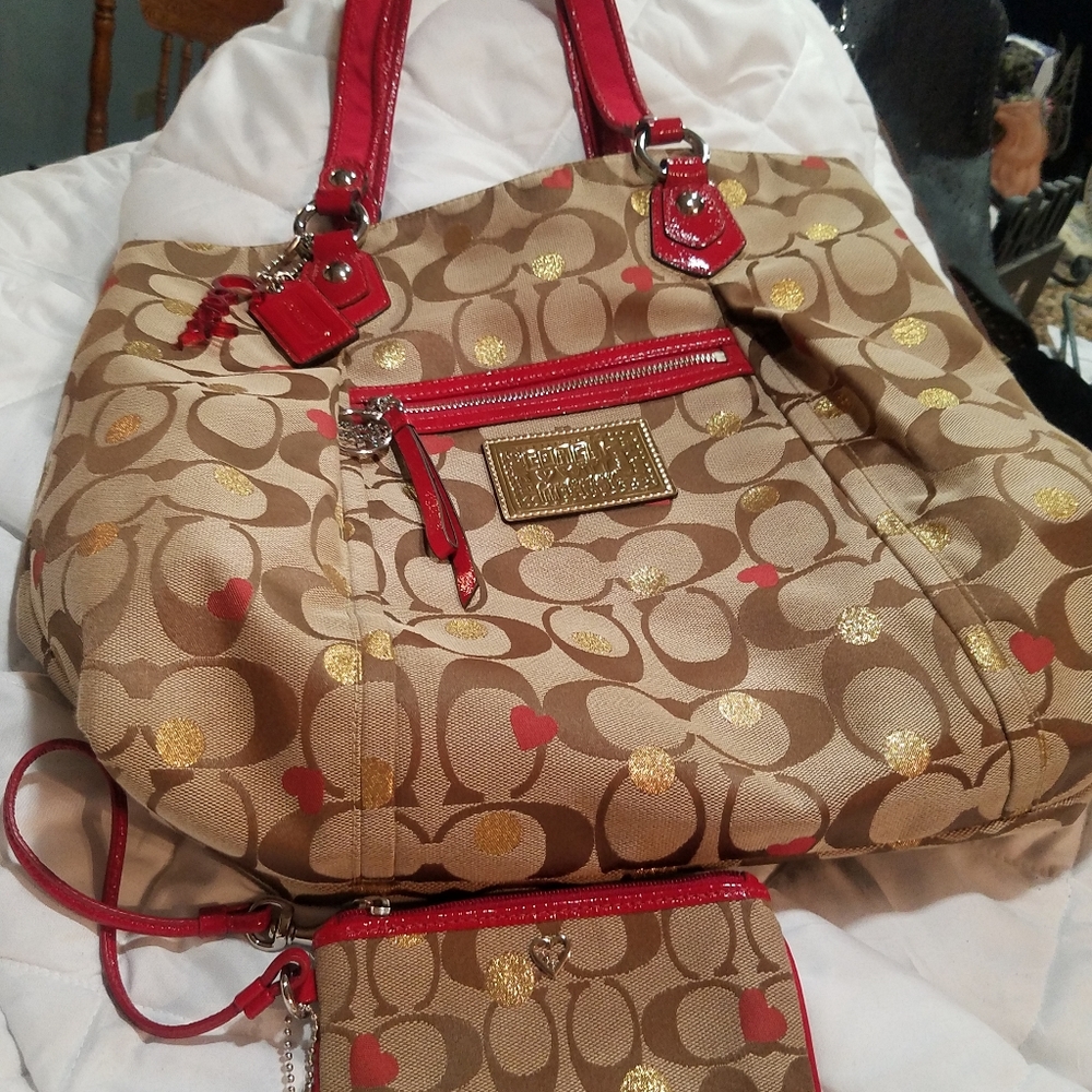 Coach Red Hot cutey pie Carry Handbag